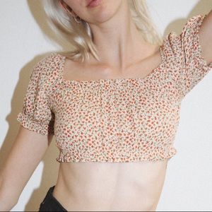 Brandy Melville Mira floral crop top
